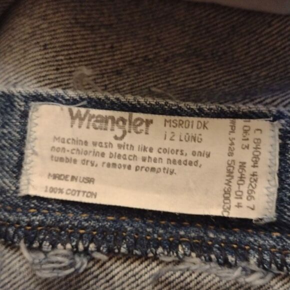 NWT Vintage 80 90s Wrangler High-rise Relaxed fit blue jeans size 12 long - Picture 9 of 12